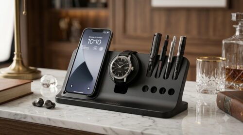 desk-organizer-marble 3-in-1 Desk Dock Organizer